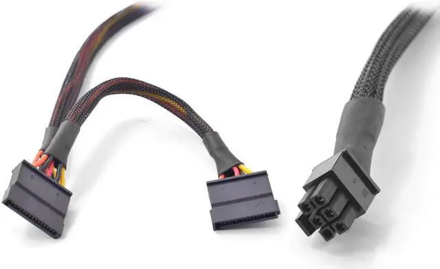 dual sata to 6 pin cable