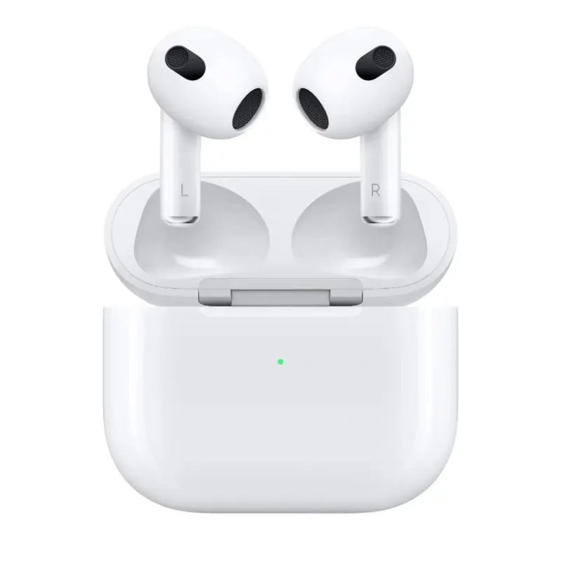 سماعة AirPods الجيل الثالث – بلوتوث 5.0 – مستشعر لمس – علبة شحن بيضاء