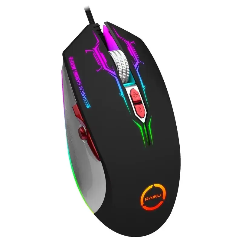 ماوس جيمنج احترافي RAIKU G702 باضاءة RGB وبدقة 7200 DPI