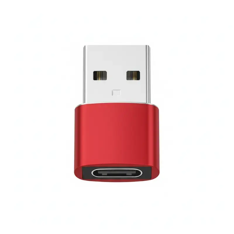 USB 3.0 Male Adapter (USB-A) to USB 3.0 Female Adapter (Type-C) (Red)