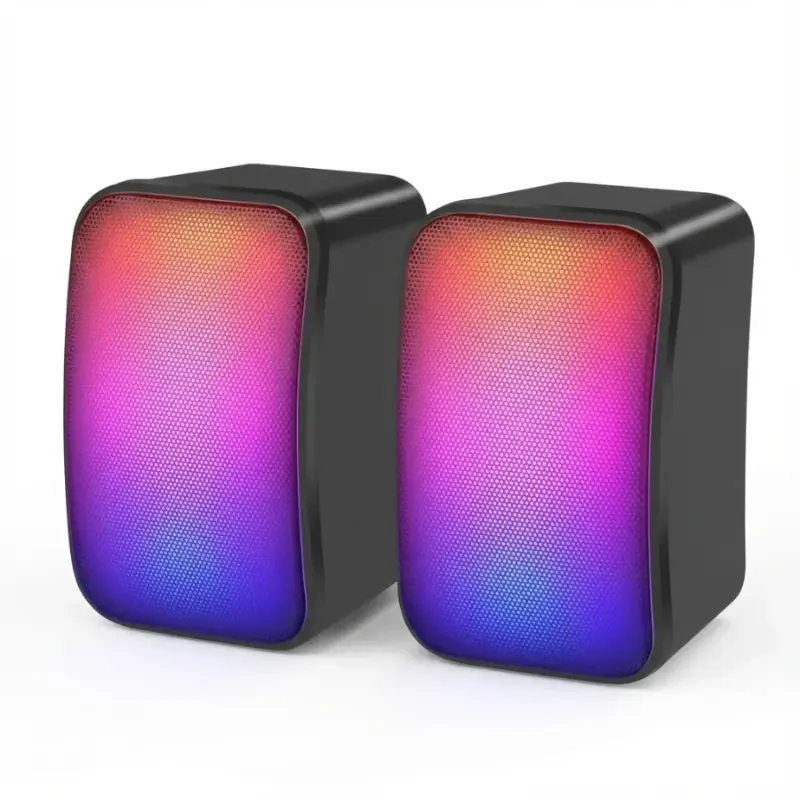 مكبر صوت محمول Kisonli X17 بمنفذ USB 2.0 مع إضاءة LED