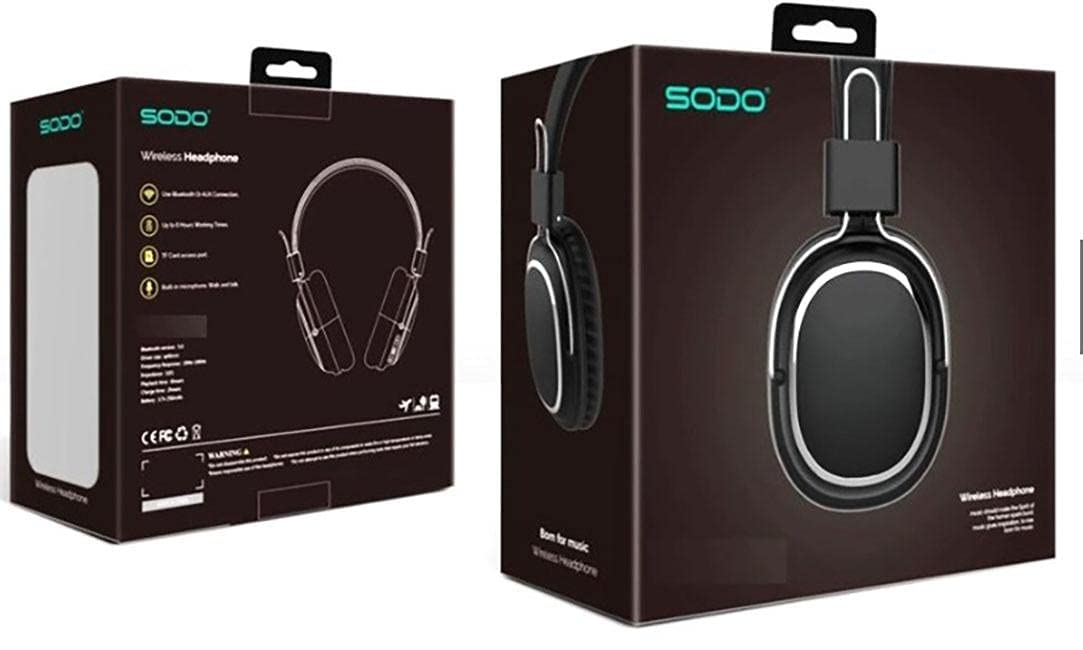 سماعة Sodo SD-1004 Bluetooth | تصميم مريح، صوت نقي، وبطارية قوية