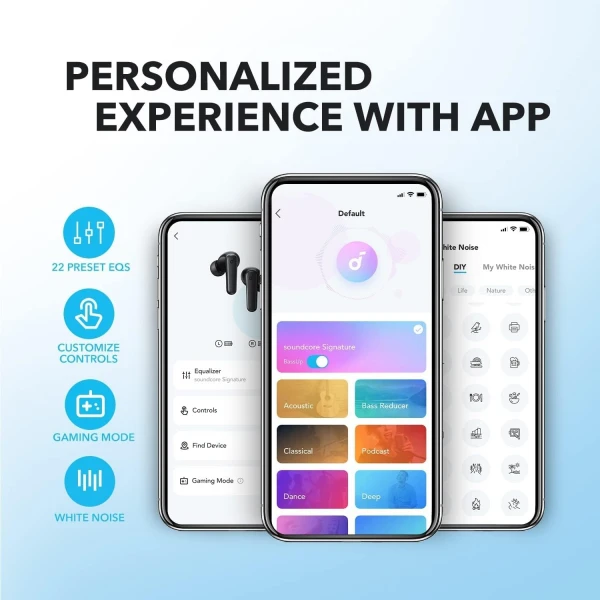 سماعة انكر الأصلية Anker Soundcore R50i بيس خارق، بطارية 30 ساعة، ومقاومة للماء